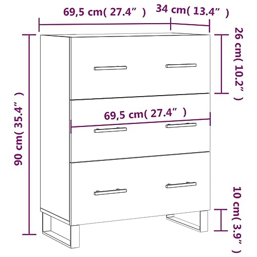 Aparador blanco de madera duradero con cajones de almacenamiento 3