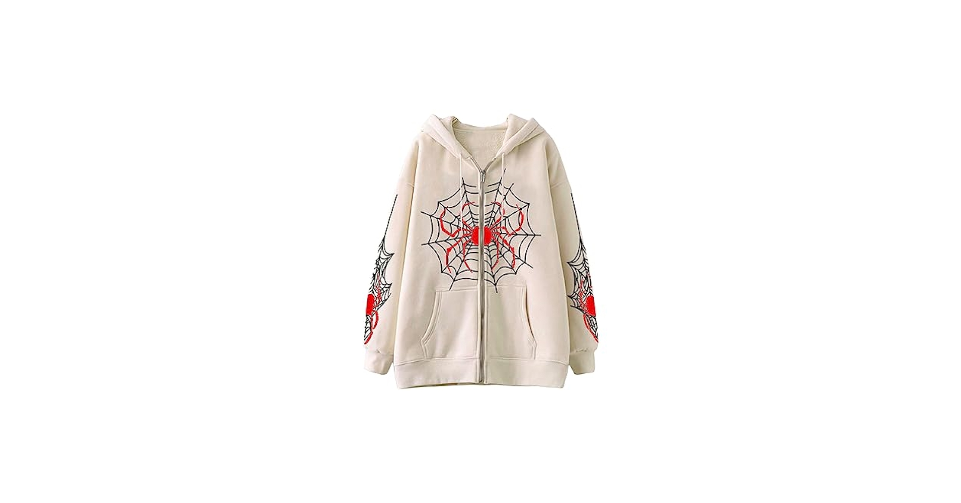 Sunwittafy Spider Hoodie for Women Y2k Zip Up Hoodies