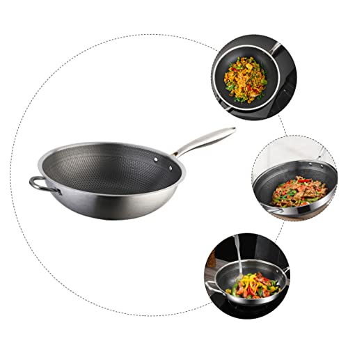DECHOUS Wok de acero inoxidable con doble mango miniatura 4