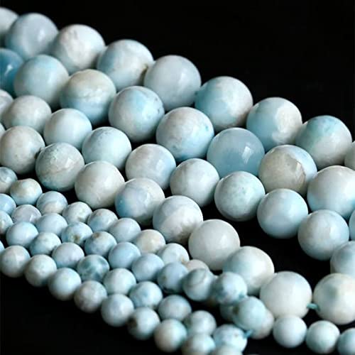 Larimar naturel en fil de 40cm pour façonner un collier d'été élégant et raffiné