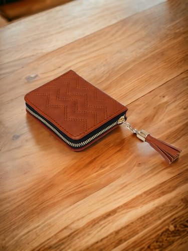 Image of Women Small Purse Zip Purse for Ladies Small Coin Wallet for Girls Zip Money Wallet for Women(Brown)