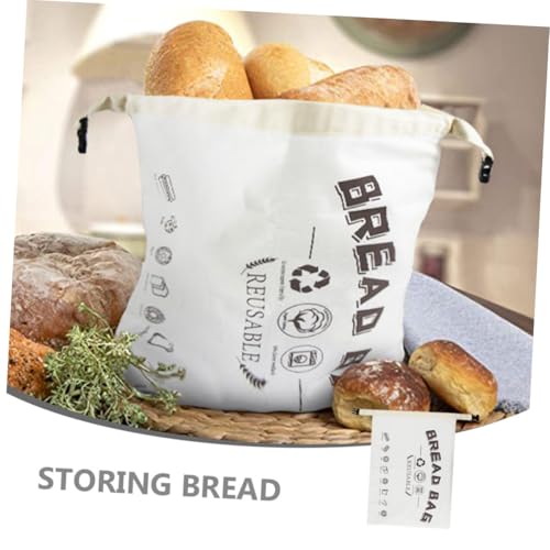 Bolsa para pan de algodón reutilizable y almacenamiento de pasteles 8