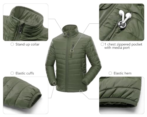 Image of 33,000ft Men's Puffer Jacket Lightweight Packable Insulated Winter Coat