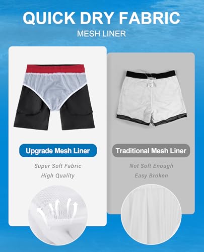 Mens Swim Trunks 5 Inch with Mesh Lining Quick Dry Stretch Bathing Suits for Men Board Shorts Men's Swimwear2