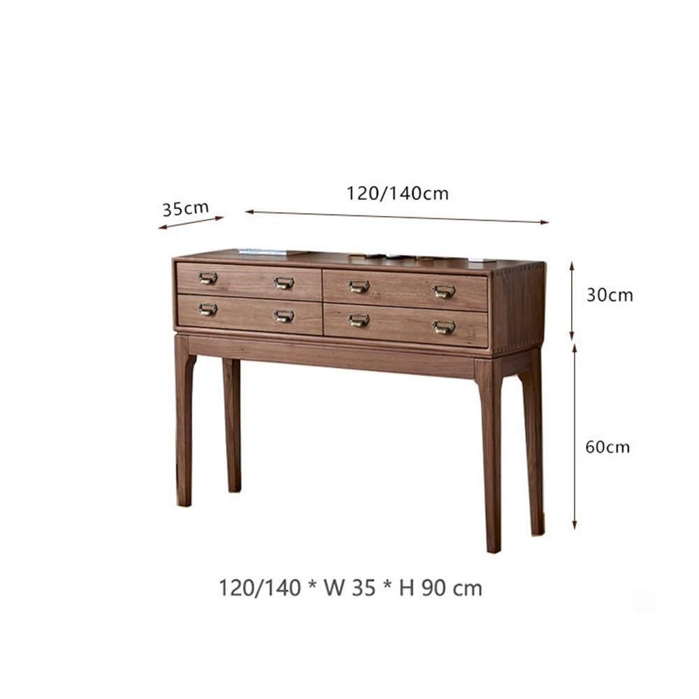 Tavola d'altare Cinese Consolle Vintage in Legno massello di Noce Nera(Piccolo)