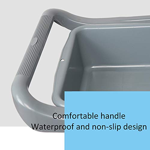 ZXD Service/Utility/Push Cart, 3 Shelves Utility cart 200 lbs Capacity, with 6 Multifunctional Buckets for Foodservice/Restaurant/Cleaning