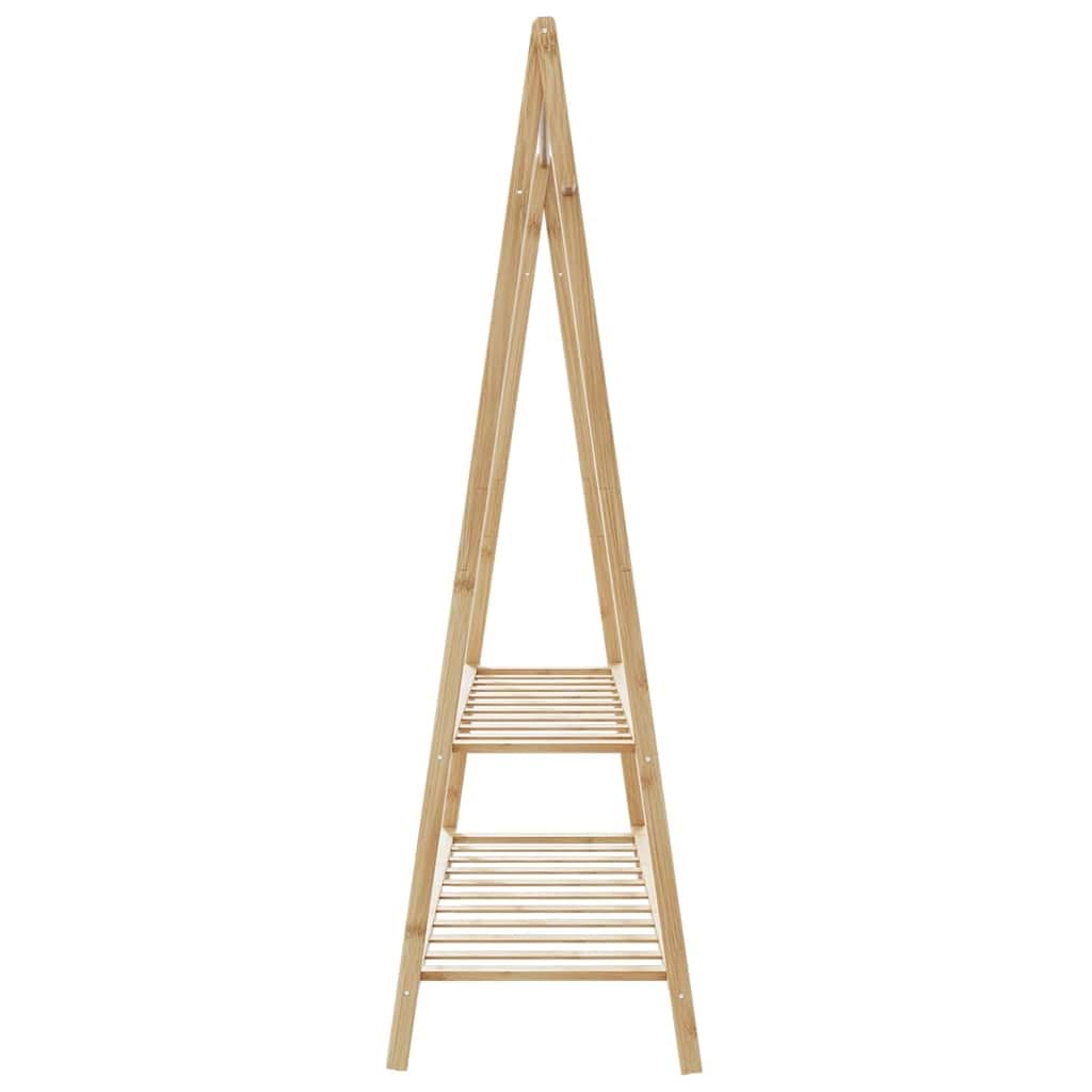 vidaXL Perchero con estantes bambú 132x45,5x150,5 cm