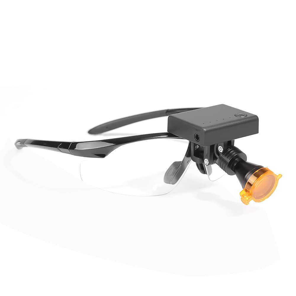 USA 5W LED Stirnlampe tragbar mit optischem Filter Fix-on Normale Brille Clear Spot 4 Lichtstufen in einem Set