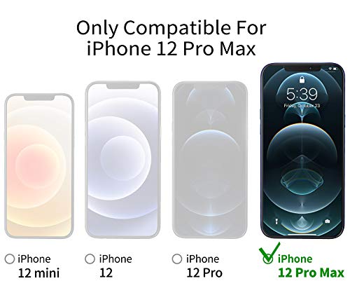 Capa Mkeke compatível com iPhone 12 Pro Max 2020, capas para iPhone 12 Pro Max transparentes de 6,5