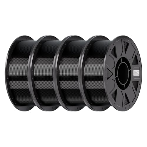 Image of Creality Ender PETG 3D Printer Filament 1.75mm 4KG (8.8lbs), High Precision, Strong Toughness, Odorless, Better Flow, Moistureproof 3D Printing Ender PETG Filament, Black*4