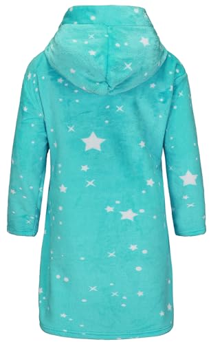 Image of Kids Hooded Bathrobe Girls Soft Plush Hooded Flannel Pajamas Sleepwear Boys Spa Robe