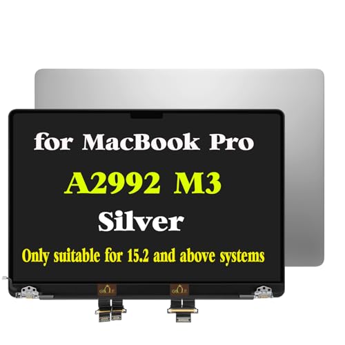 Image of Replacement for MacBook Pro A2992 M3 2023 EMC 8407 2023 Full LED LCD Screen Display Assembly Silver
