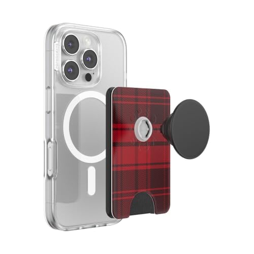 Image of PopSockets Phone Wallet for MagSafe with Grip- Buffalo Check