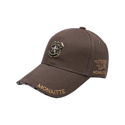 Marotow Baseball Cap Ball Caps for Men Womens Cotton Baseball Caps Golf Dad Hat Coach Cap Unisex Hats for Outdoor Activities with Star Badge (Brown)