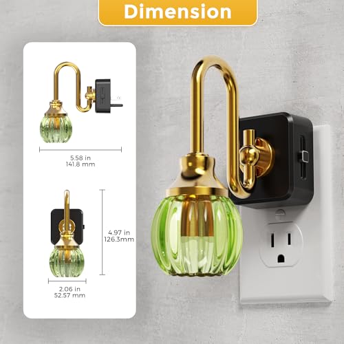 Image of L LOHAS LED Night Lights Plug into Wall, 3000K Soft White LED, Flower Night Lights with Dusk to Dawn Sensor, 0-100lm Adjustable Brightness, for Hallway Bedroom Stairway