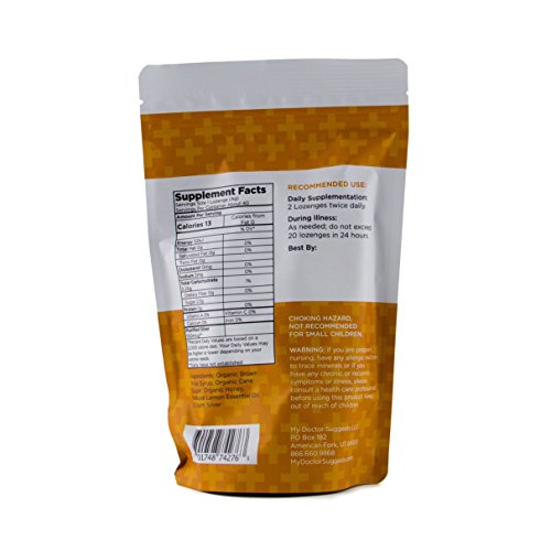 Natural Silver Lozenges - Soothing Honey with Lemon: The Perfect Cough Drop for Cough, Throat & Mouth Health - 30ppm Silver Solution in Each Drop