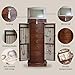 Hives and Honey Noelle Standing Jewelry Armoire Cabinet, Locking Jewelry Storage Organizer with Top Flip Mirror, 7 Drawers, Jewelry Chest Armoire, Jewelry Box for Necklace, Earring, Bracelet, Walnut