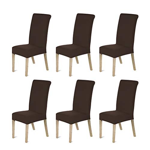 OFNMY 6pcs Fundas para Sillas Elasticas - Fundas Decorativas para Sillas de Comedor Ideal para Decor Restaurante,Bouquet de la Boda, Hotel, Habitación,Sala de Estar,Oficina,etc