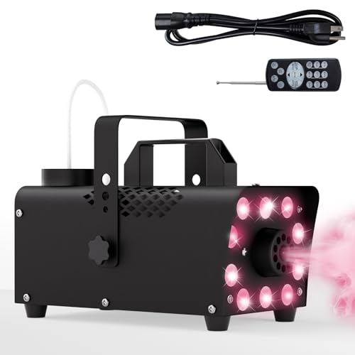 Smoke Machine, Fog Machine with 10 LED Lights, 500W 8000CFM Smoke Machine for...