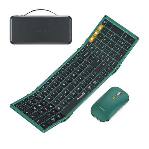 Image of ProtoArc XKM01 Full-Size Foldable Keyboard Mouse Combo for Travel - Green