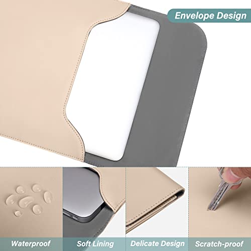 Mosiso MO-13PM-FLAP-FSLEATHER-APT Laptop Sleeve Compatible With Macbook Air 13 M3 A3113 M2 A2681 M1 A2337 A2179 A1932/Pro 13 M2 M1 A2338 A2251 A2289 A2159 A1989 A1706 A1708, Faux Suede Leather Case thumb #2