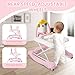 Boyro Baby 5-in-1 Baby Walker, Baby Walkers for Boys Girls 6-12 Months, Foldable Activity Walker, Toddler Infant Walker with Bouncer, Adjustable Height, Removable Footrest, Feeding Tray, Music