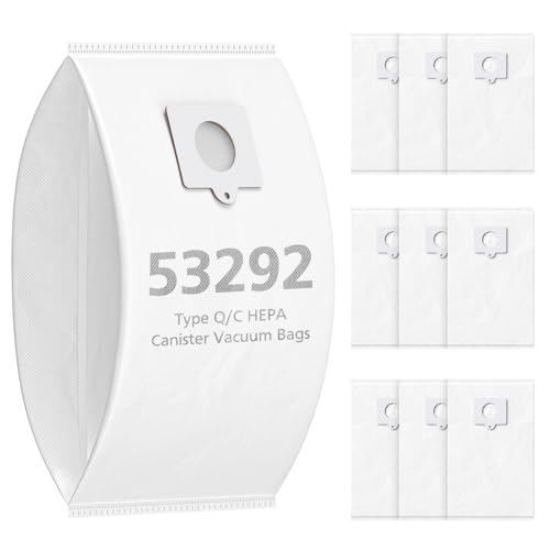 10 Pack 53292 Type Q/C HEPA Vacuum Bags for Kenmore 53292 Canister Vacuum 81214, 81414, 81714, 21814, BC2005, BC3005, 81615, BC7005, 200/400/600/700/800 Series Vacuum Bags