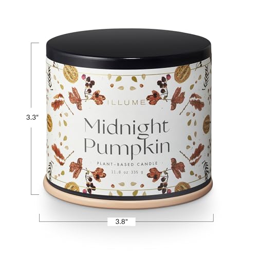 Image of Illume Noble Holiday Collection Midnight Pumpkin Vanity Tin Candle, 11.8 oz