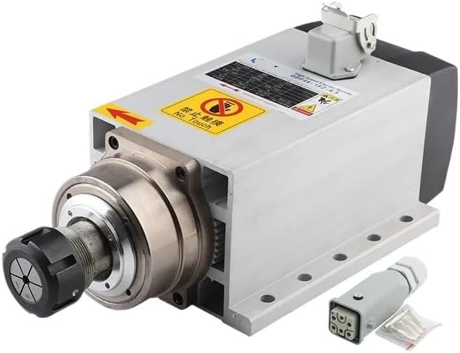 4.5kw ER32 air cooled spindle motor 220v / 380v square 4 piece ball bearing with mounting flange(4.5kw ER32 220V)
