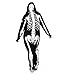 Tipsy Elves Halloween Skeleton Costume for Women - Comfy Easy Adult Onesie Jumpsuit - Front and Back Print with Zip Up Mask - Women's White Skeleton Jumpsuit Halloween Costume Size Medium