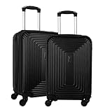 Kit Conjunto de Malas de Bordo P/Viagem Fibra Rígida Rodas 360°