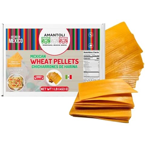Amantoli - Mexican Duritos Jumbo Wheat Rectangles 1Lb (453gr) Snack, Traditional, Crunchy, Delicious | Chicharron / Fritura De Harina En Forma De Rectangulo Para Chicharrones Preparados | Made In Mexico. Cover