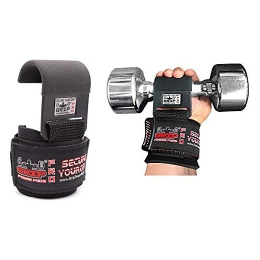 Heavy Duty PRO Metal Lifting Steel Hooks Power Weight Lifting Set of 2 Premium Thick Padded Workout Hook Gloves (Women-Wrist Size Small/Medium, Patented Reversed)