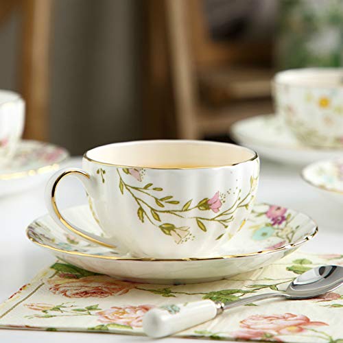Tazza da caffè Tazza e piattino in Porcellana Creativa Ceramica Set semplici Design Moderno Tazze da caffè Tazas para Cafe Decorazione per la casa Tazza da tè