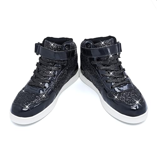 Wooowyet Glitter Shoes Kids High Top Sneakers for Boys Girls Gift Party Birthday Christmas Halloween by Wooowyet - Used condition - Image 6