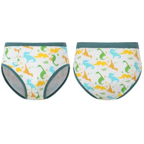 FedMois 8er Pack Jungen Boxershorts Slips Unterhosen Baumwolle Pantys Unterwäsche, Dinosaurier und Planeten, 3-5 Jahre