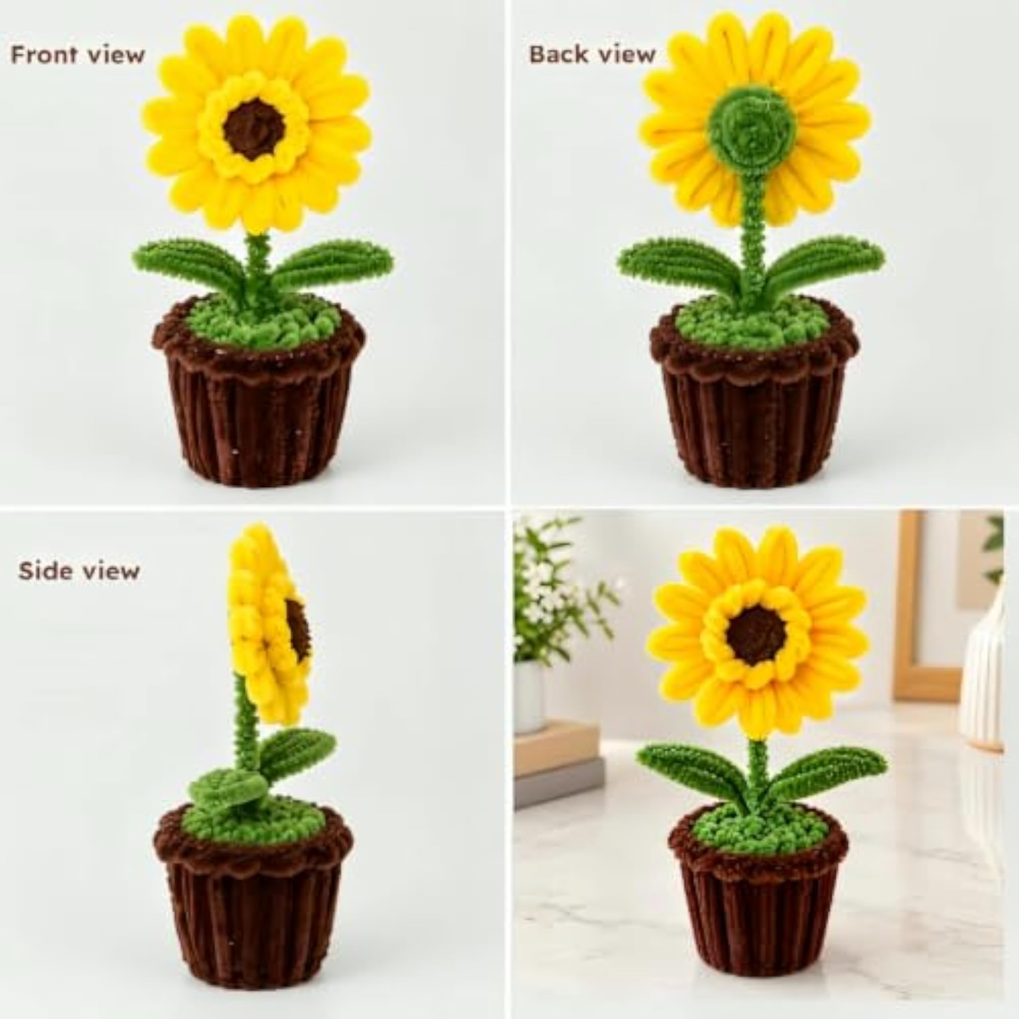 Sunflower Artificial Plant with Pot