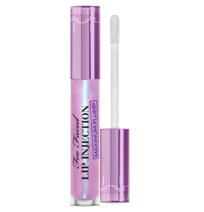 TOO FACED Cosmetics ORIGINAL | LIP INJECTION MAXIMUM PLUMP | Lip Gloss Volume | Extra Strength Instant & Long Term Lip Plump | VEGAN | by B (BLUEBERRY BUZZ, 0.14 Ounce (Pack of 1))