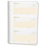 CheckSimple Phone Call Message Book - Record Missed Calls - Perforated Duplicate Copies (6 Books)