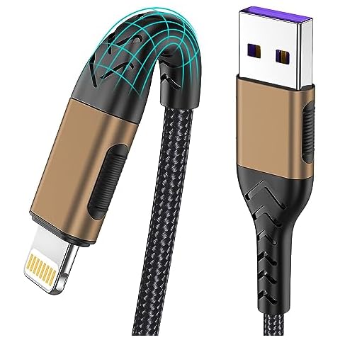 Durcord iPhone Charger, [MFi Certified] 3Pack 6FT USB A Cable for Long Charger Cable, Fast iPhone Charging Cord Compatible with with iPhone Xs Max/XS/XR/X/8/7/6S/6/Plus/SE/iPad(Brown) Cover