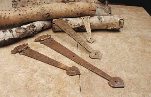 Van Dyke's Restorers Heart Gate Dummy Hinge Strap, Black Powder Coat - Aluminum, 6" #TOP1