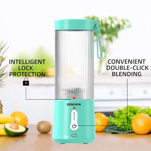 Denokin A8 Portable Blender, Personal Size Blender For Smoothies And Shakes,Usb Rechargeable Mini Blender Fresh Juicer Cup With Stronger Motor Household Fruit Mixer thumb #2