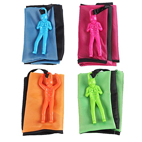 WISHDIAM [4 Colors] Parachute Toys for Kids,Parachute Men,Tangle Free Throwing Parachute Man,Outdoor Children\'s Flying Toys,No Assemble or Batteries Required,Outdoor Toys for Kids Gifts in All Ages - Thumbnail 2