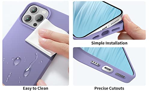 Image of MIDOS Back Cover Compatible with iPhone 14 Pro Max Case Liquid Silicone Full Protection Shock Proof Back Cover for iPhone 14 Pro Max (2022) 6.7 inch (Purple)