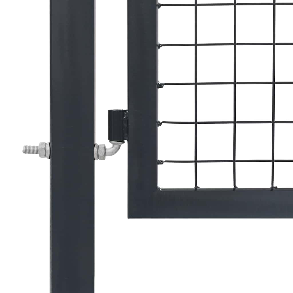 Gartentor Doppelflügel Gartentore 3 Schlüssel im Lieferumfang enthalten Anthrazit 350 x 140 cm