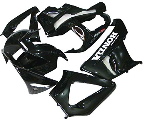 ABS plastic Motorcycle Injection Pre-Drilled Hole Cowl Fairings Bodywork Kit Complete Set For HONDA 00-01 CBR929RR CBR900RR 929 (BLACK)