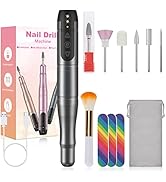 SENMO Cordless Nail Drill, Rechargeable Professional E File Nail Filer with Ceramic Nail Bit, Man...