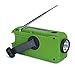 Emergency NOAA Weather Radio, AM/FM WB Weather Radio, Solar, Hand Crank with LED Flashlight, Charging Indicator & Earphone Jack Upgrade to 2000mAh Power Bank Phone Charger (Green)