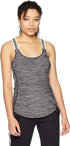 adidas Women's Essentials Linear Loose Tank Top (Black1, Large)