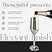 Jagged Ridge Wine Rooms Stainless Steel Champagne Flutes (Handwash Only) - Classy Steel Champagne Glass for Parties, Picnics & Special Occasions - Crafted for All Wine Enthusiasts - Set of 4 (Silver)